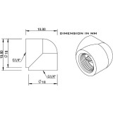Угловой адаптер Barrow TDWT90SN-V2 Silver (BA1391)