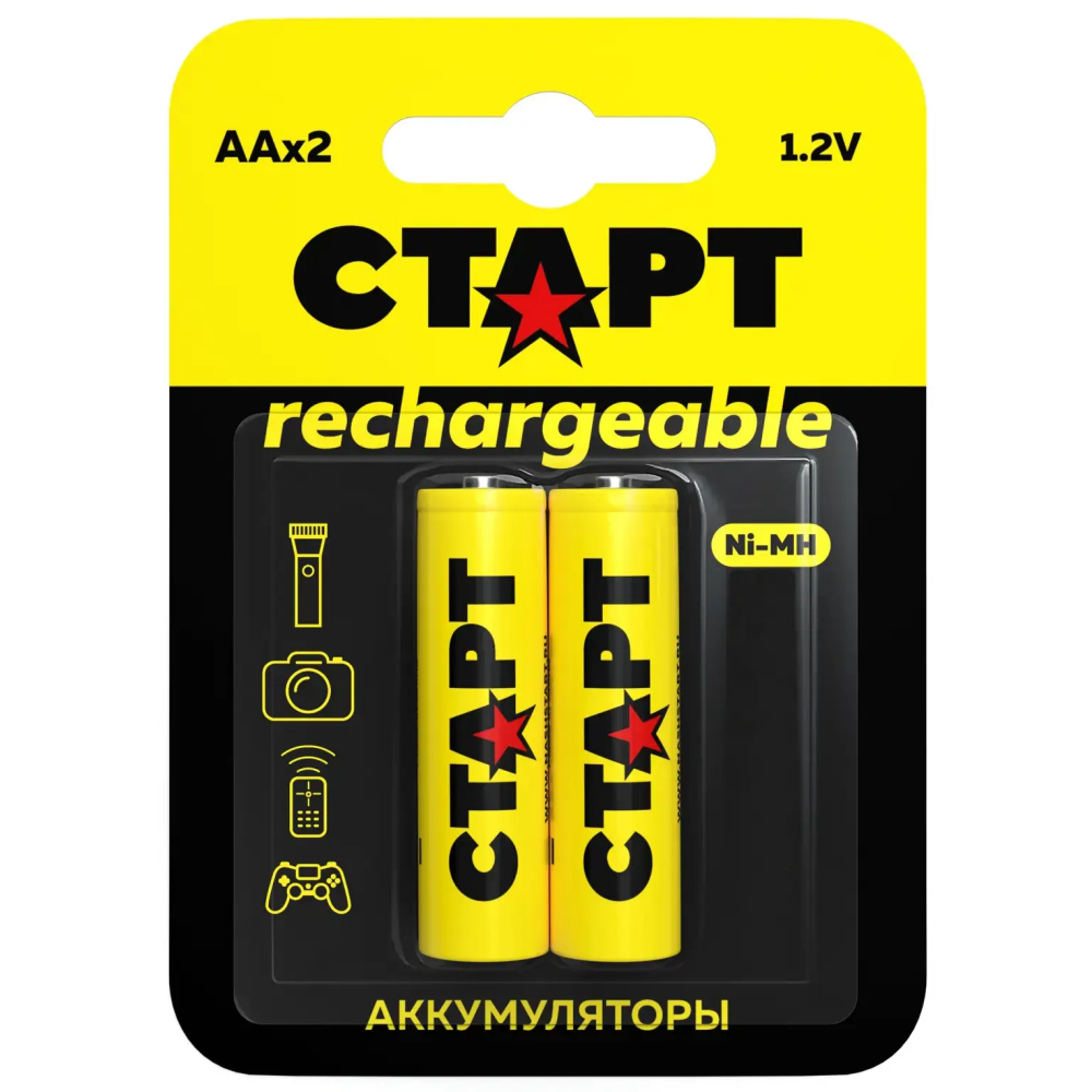 Аккумулятор СТАРТ (AA, 1800mAh, 2 шт.) - 4610116221020