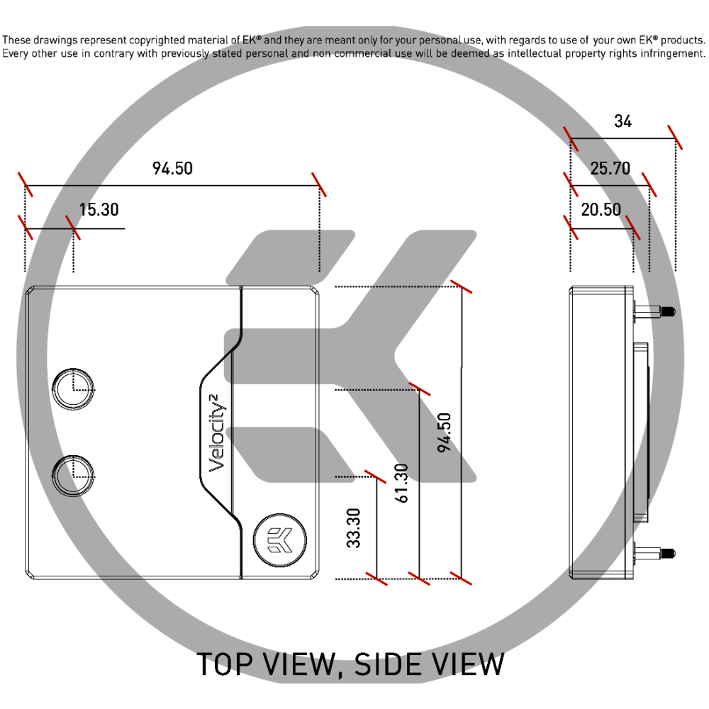 Водоблок для СЖО EKWB EK-Quantum Velocity D-RGB - 1700 Full Nickel (3831109857687) - фото 7