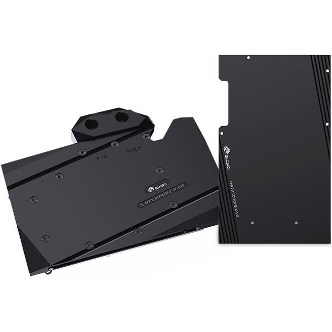 Водоблок для видеокарты Bykski N-RTX3090FE-X-V2 Acetal + Backplate (130339)