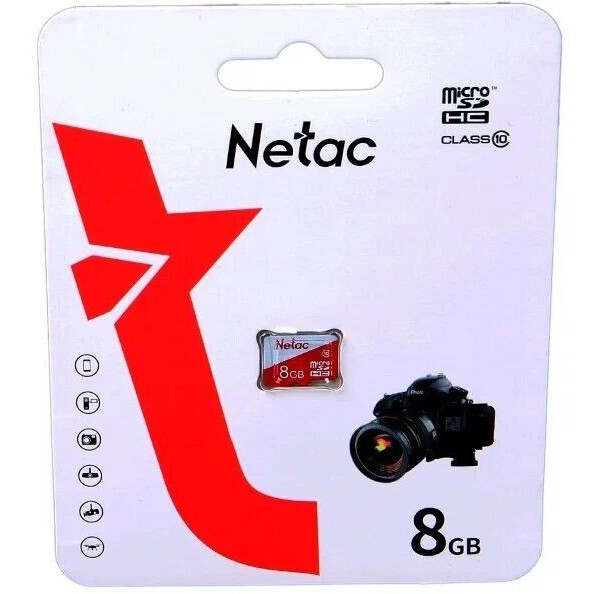 Карта памяти 8GB MicroSD Netac P500 ECO (NT02P500ECO-008G-S)