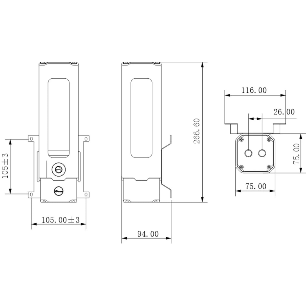 Резервуар с помпой для СЖО Bykski Granzon CT-D5-180-X Black (C8-0376) - фото 4