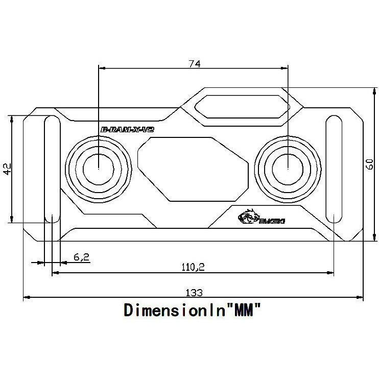 Водоблок для оперативной памяти Bykski B-RAM-X-V4 Black (C2-0083) - фото 3