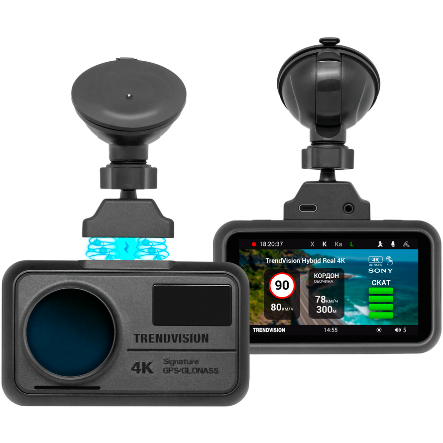 Автомобильный видеорегистратор TrendVision Hybrid Signature Real 4K