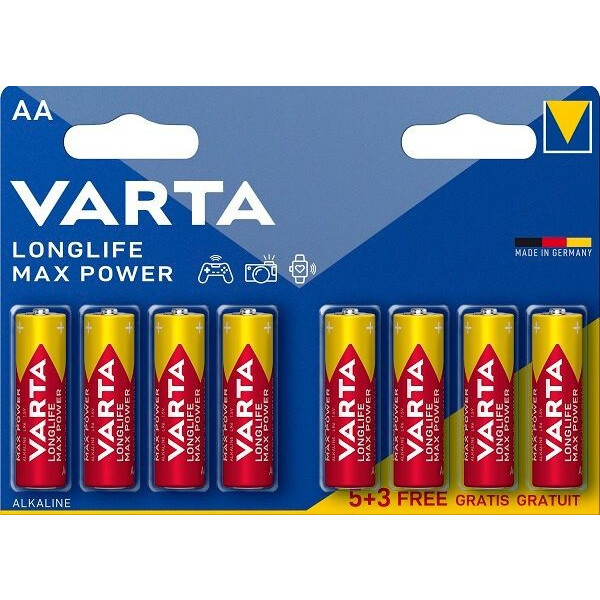 Батарейка Varta Long Life Max Power (AA, 8 шт.)