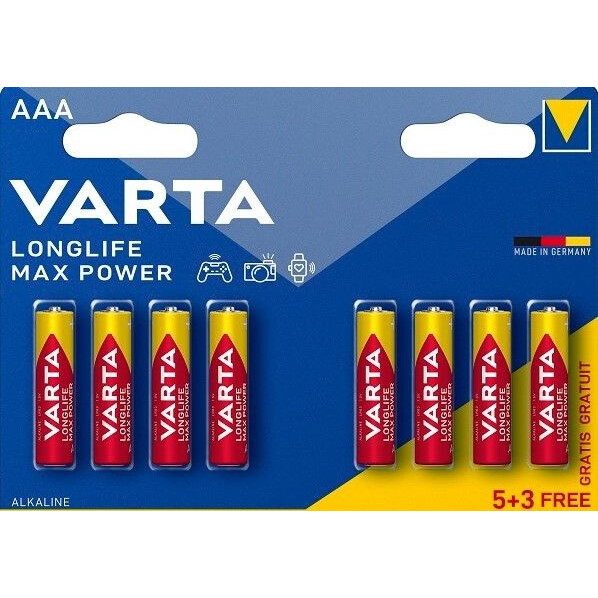 Батарейка Varta Long Life Max Power (AAA, 8 шт.) - 04703101428