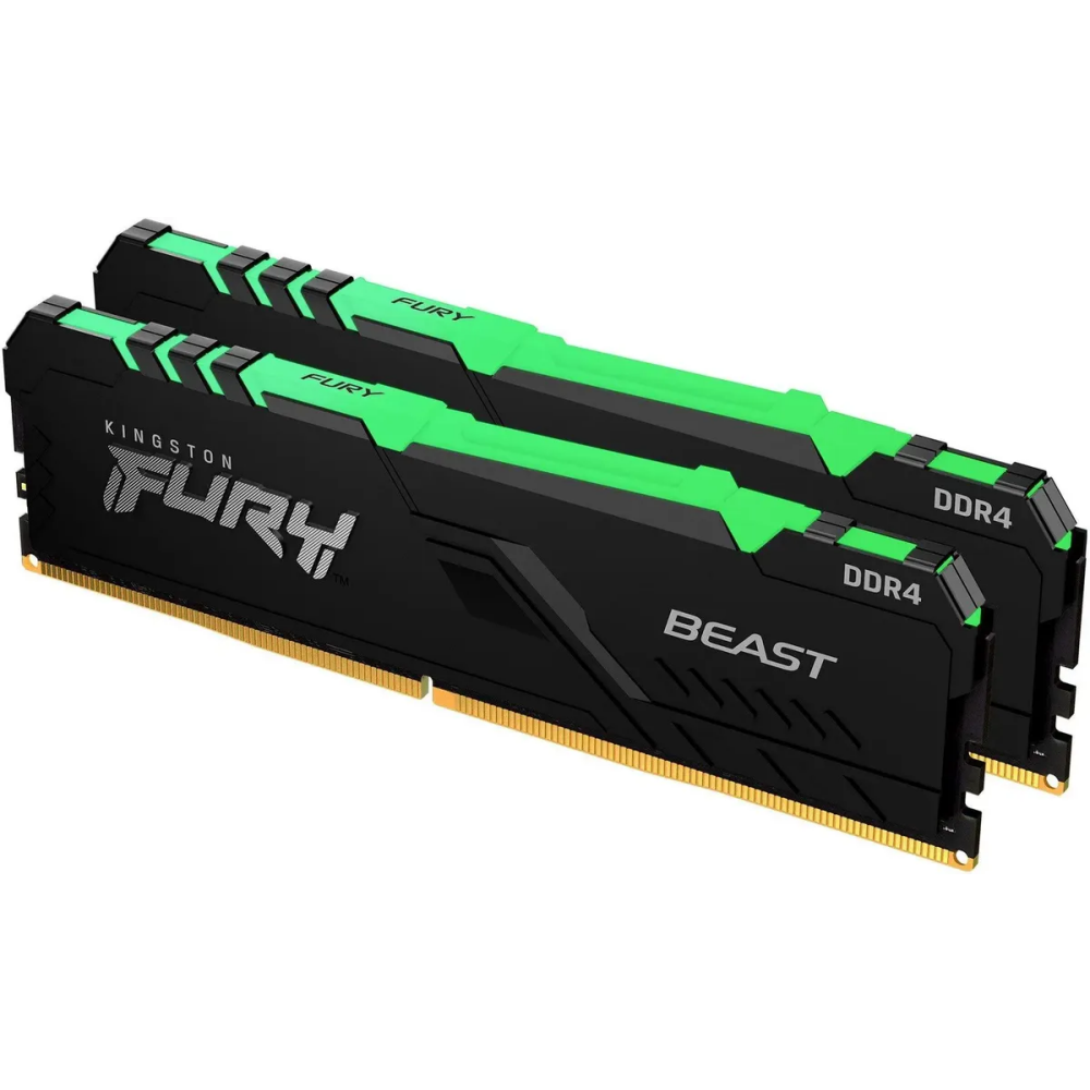 Оперативная память 32Gb DDR4 2666MHz Kingston Fury Beast RGB (KF426C16BB12AK2/32) (2x16Gb KIT) - фото 2