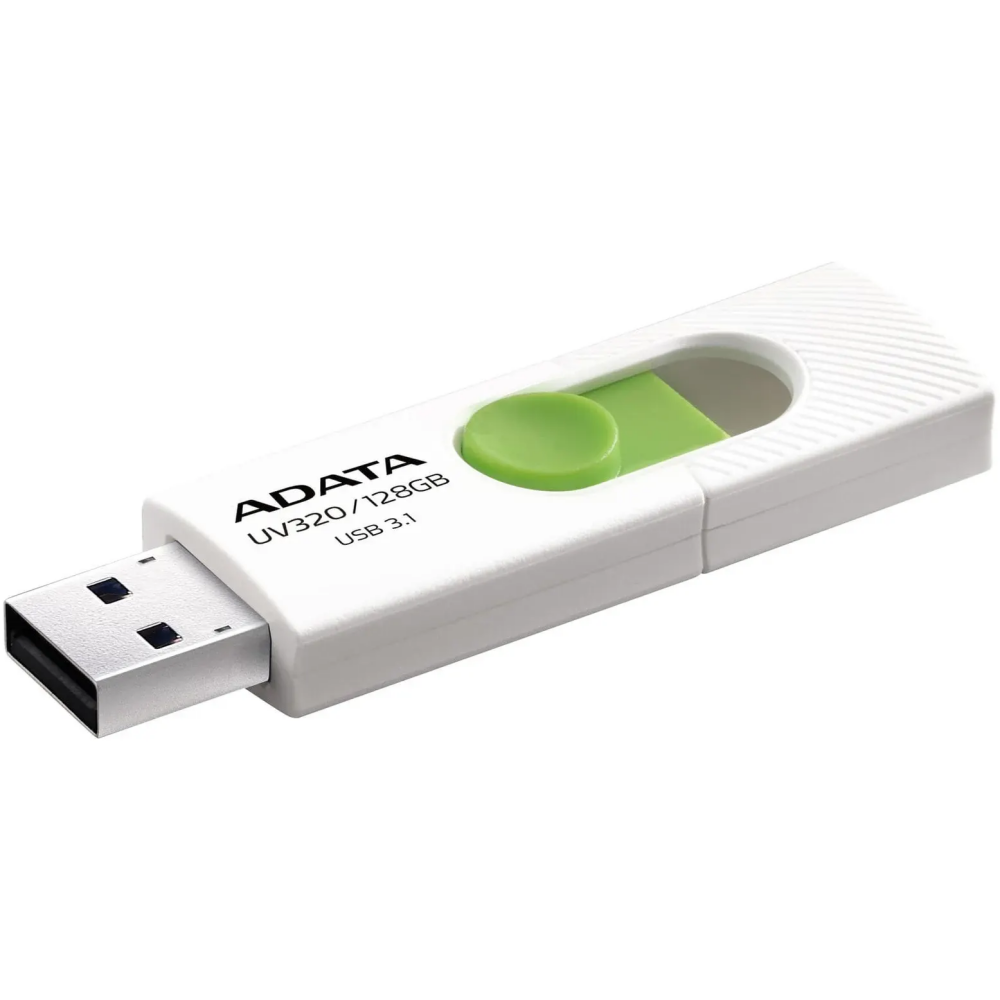 USB Flash накопитель 128GB ADATA UV320 White/Green