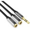 Разветвитель 3.5 Jack (M) - 2x 3.5 Jack (F), 0.2м, UGREEN AV123 Black - 10532