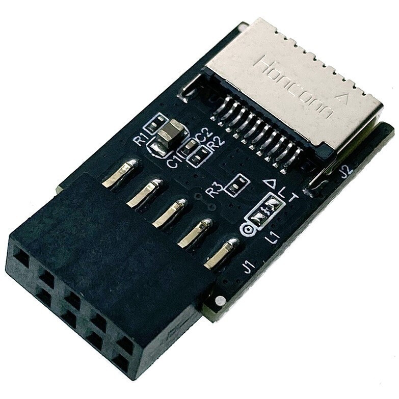 Переходник USB 2.0 (10pin F) - USB 2.0 (Type E F), Espada E10fEf
