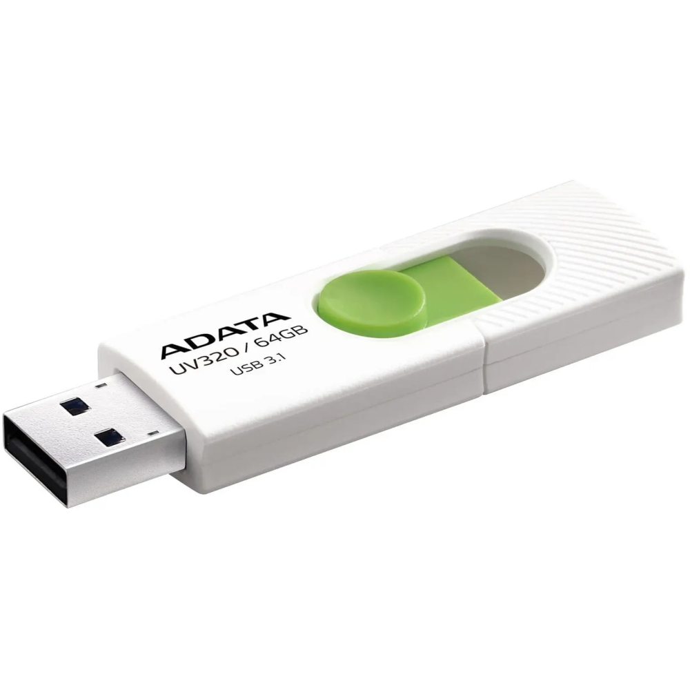 USB Flash накопитель 64GB ADATA UV320 White/Green