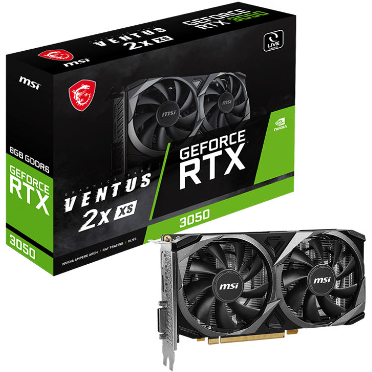 Видеокарта NVIDIA GeForce RTX 3050 MSI 8Gb (RTX 3050 VENTUS 2X XS 8G) - фото 5