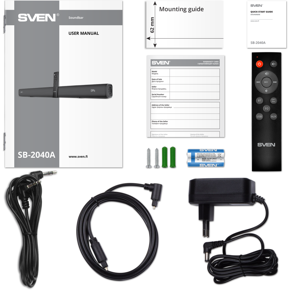 Звуковая панель Sven SB-2040A - SV-021801 - фото 7