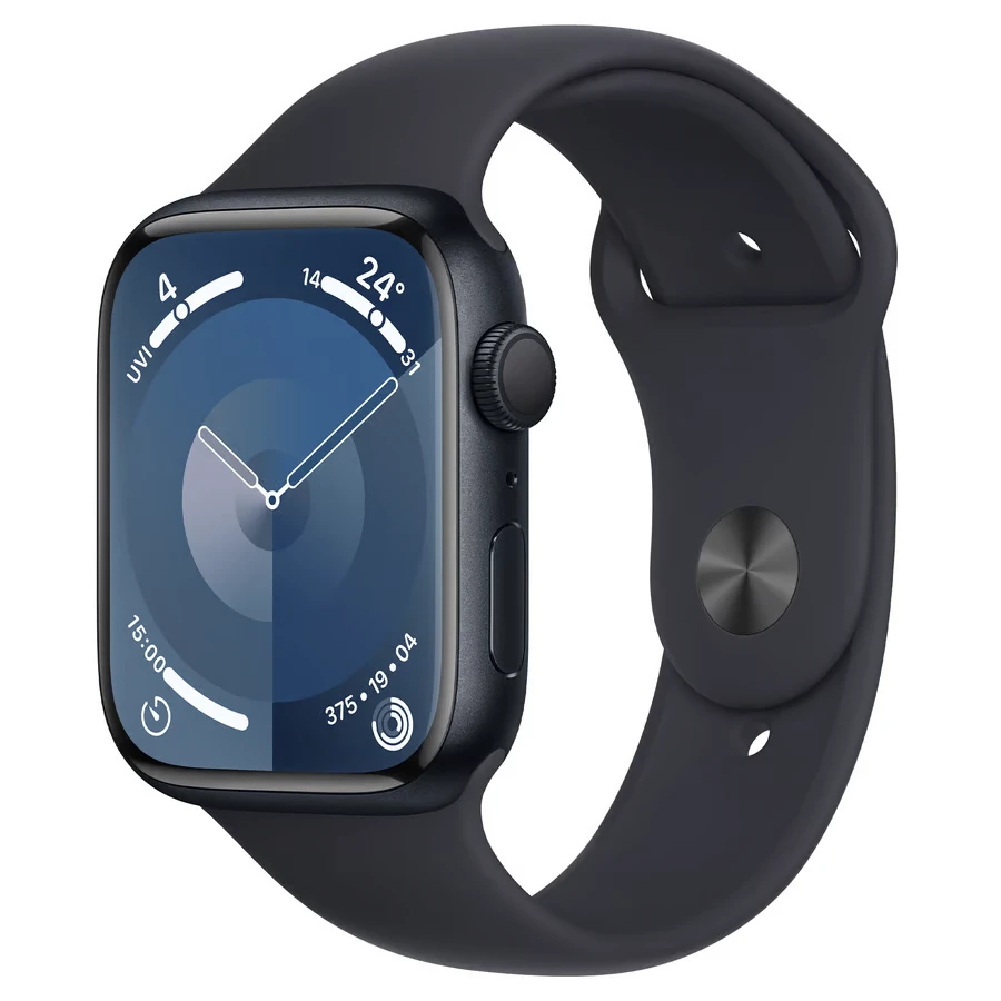 Умные часы Apple Watch Series 9 45mm Midnight Aluminum Case with Midnight Sport Band M/L (MR9A3LL/A)