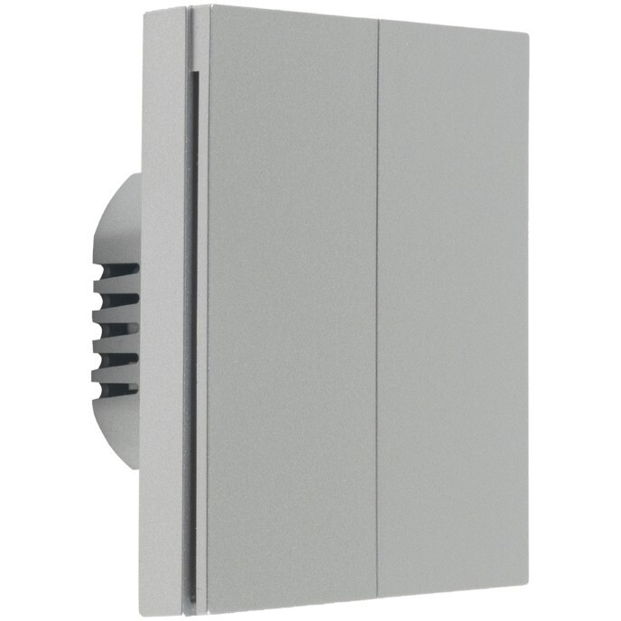 Умный выключатель Aqara Smart Wall Switch H1 Grey (With Neutral, Double Rocker) - WS-EUK04GR