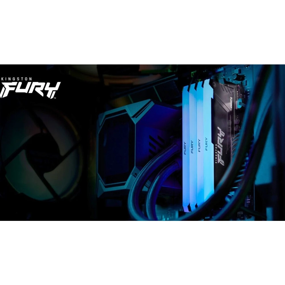 Оперативная память 16Gb DDR4 3600MHz Kingston Fury Beast RGB (KF436C17BB2AK2/16) (2x8Gb KIT) - фото 6