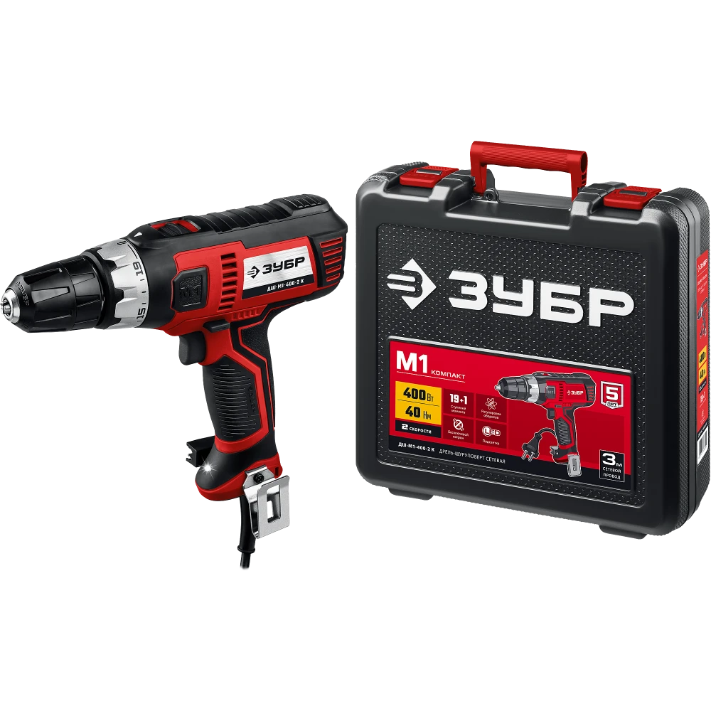 Дрель ЗУБР ДШ-М1-400-2 К
