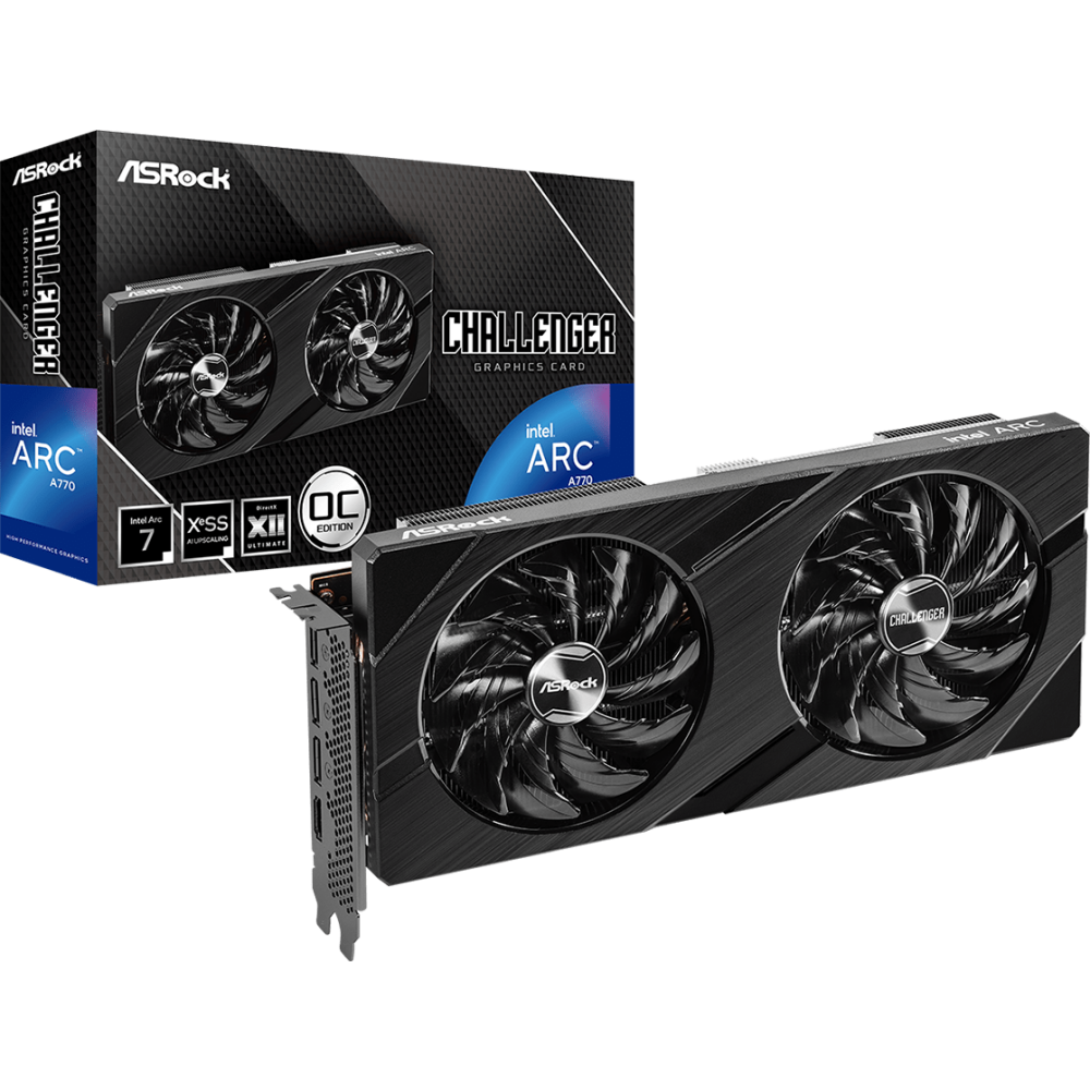 Видеокарта Intel Arc A770 ASRock Challenger OC 16Gb (A770 CL 16GO) - фото 6