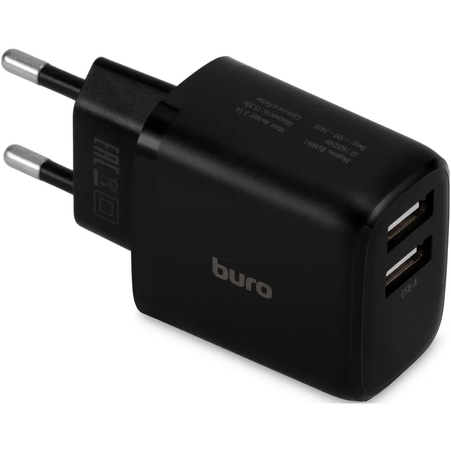 Сетевое зарядное устройство Buro BUWH1 Black