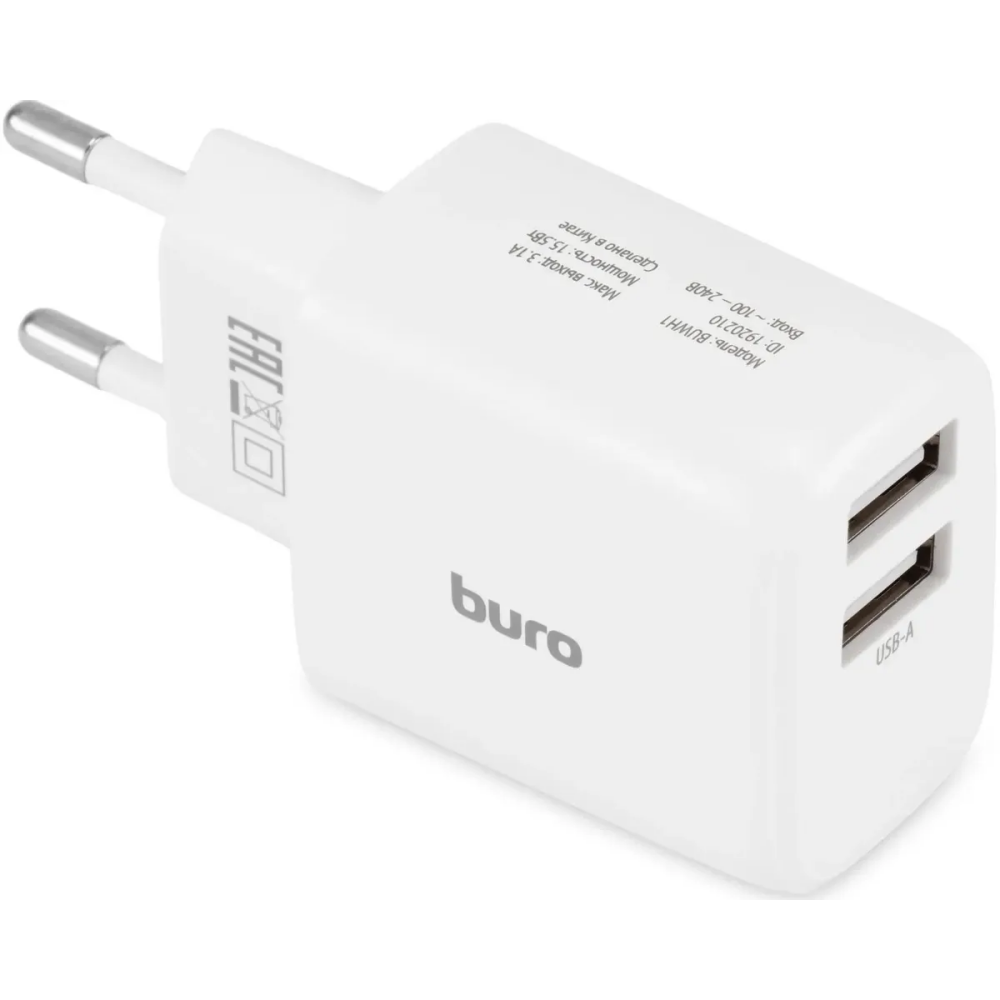 Сетевое зарядное устройство Buro BUWH1 White