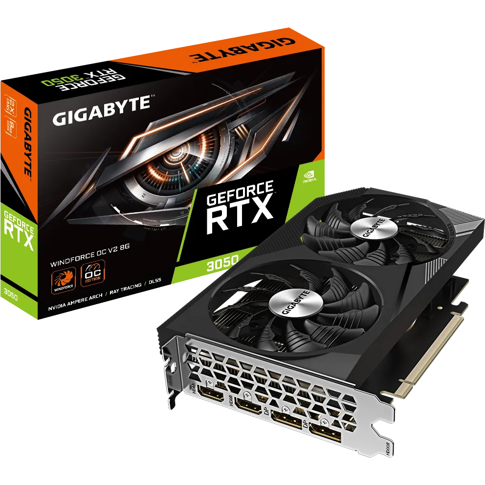 Видеокарта NVIDIA GeForce RTX 3050 Gigabyte WindForce OC 8Gb (GV-N3050WF2OCV2-8GD) - фото 7
