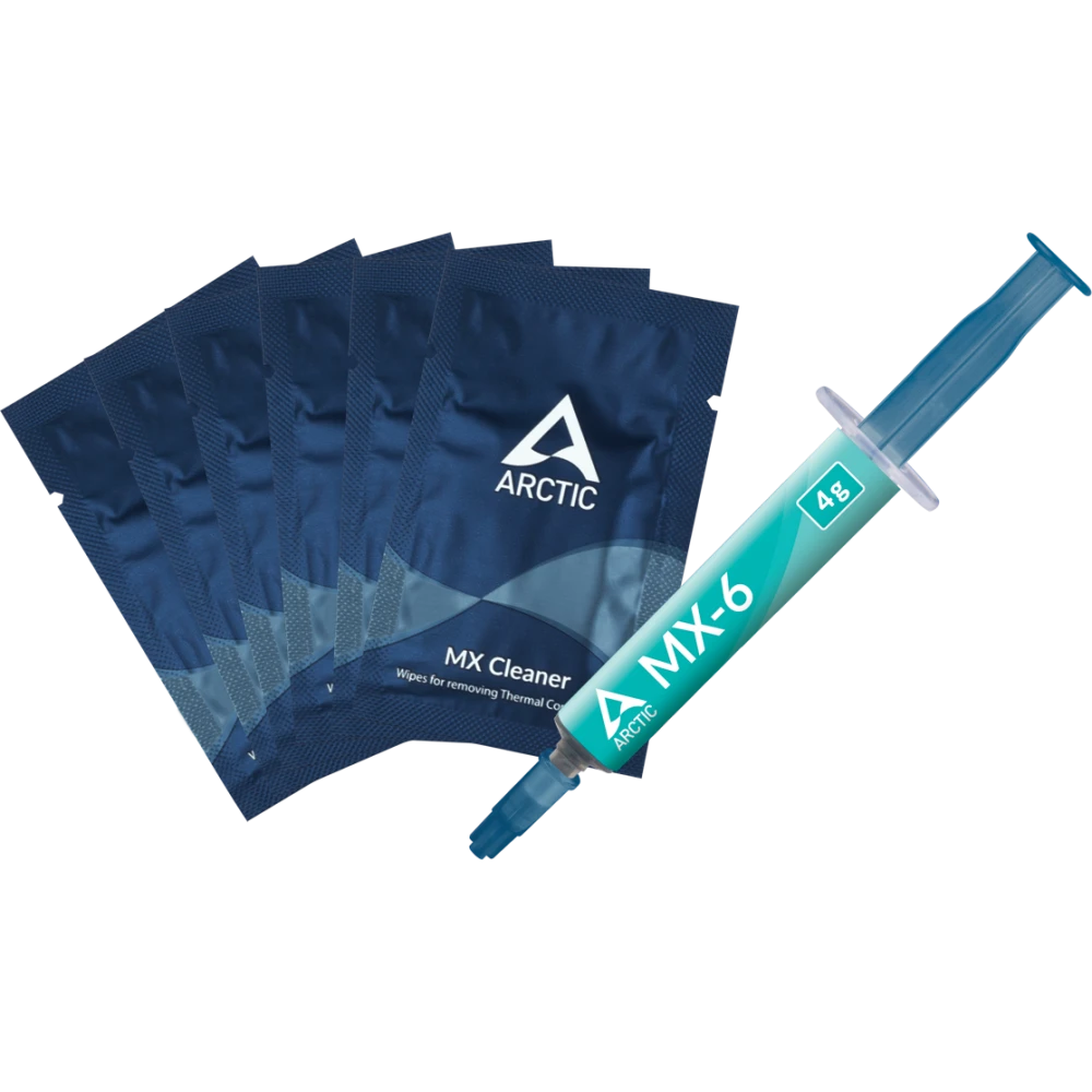 Термопаста Arctic Cooling MX-6 Thermal Compound (4 г) + 6pcs MX Cleaner - ACTCP00084A