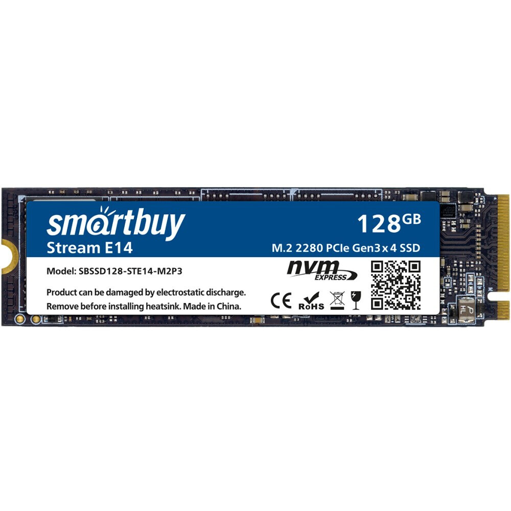 Накопитель SSD 128GB SmartBuy Stream E14 (SBSSD128-STE14-M2P3)