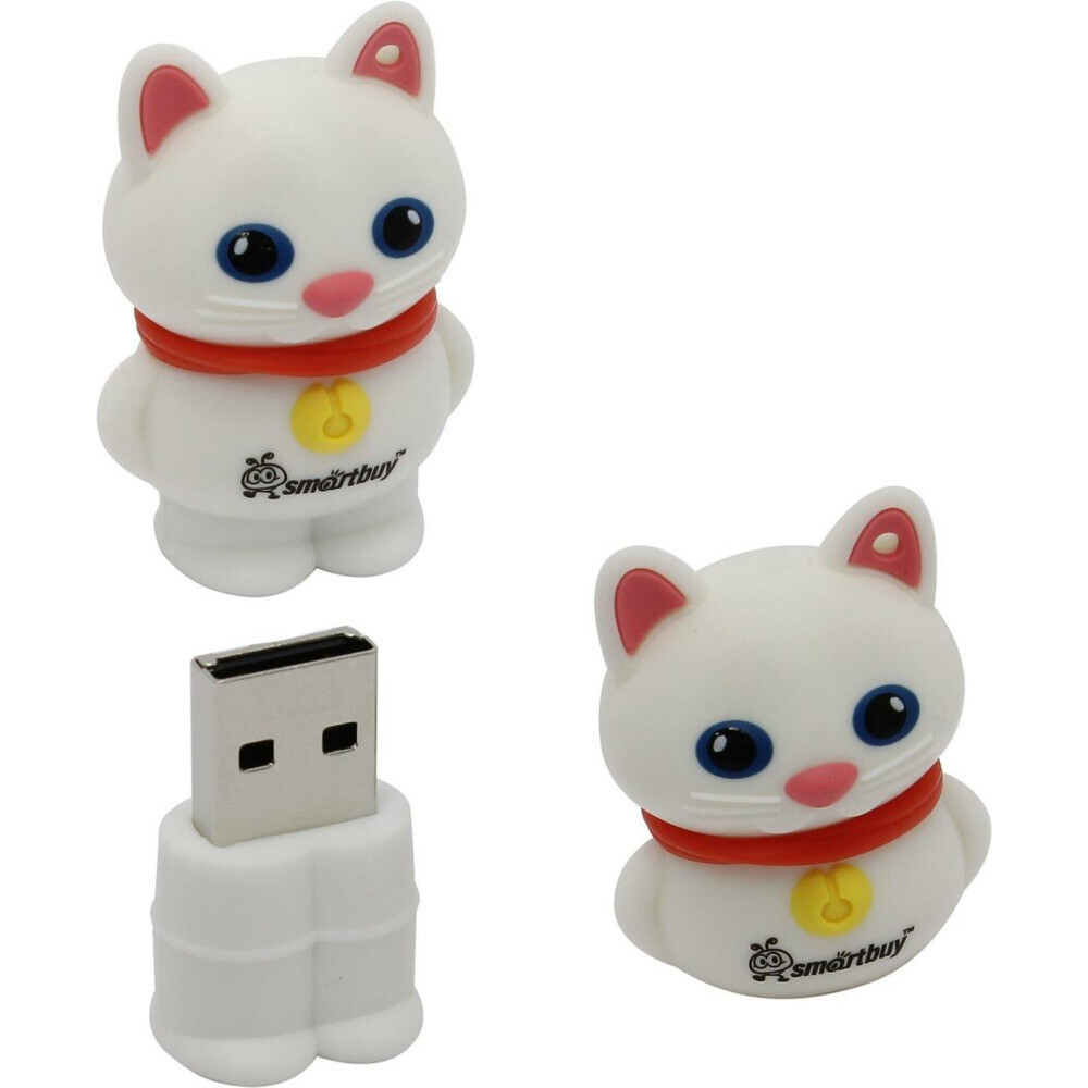 USB Flash накопитель 64GB SmartBuy Wild Cat White (SB64GBCatW)