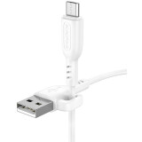 Кабель USB A (M) - microUSB B (M), 1м, Borofone BX91 Symbol White (6974443389913)
