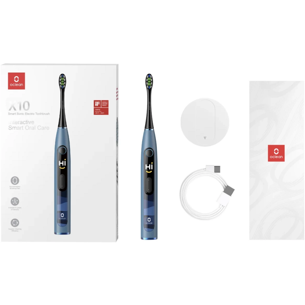 Зубная щётка Oclean X10 Blue - 6970810551914 - фото 3