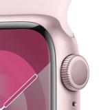 Умные часы Apple Watch Series 9 45mm Pink Aluminum Case with Light Pink Sport Band S/M (MR9G3LL/A)