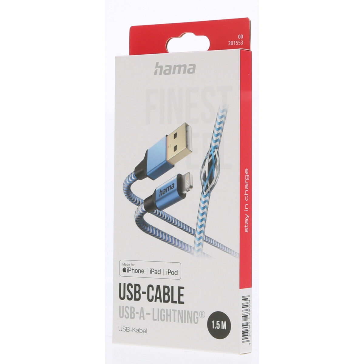 Кабель USB - Lightning, 1.5м, HAMA H-201553 - 00201553 - фото 3