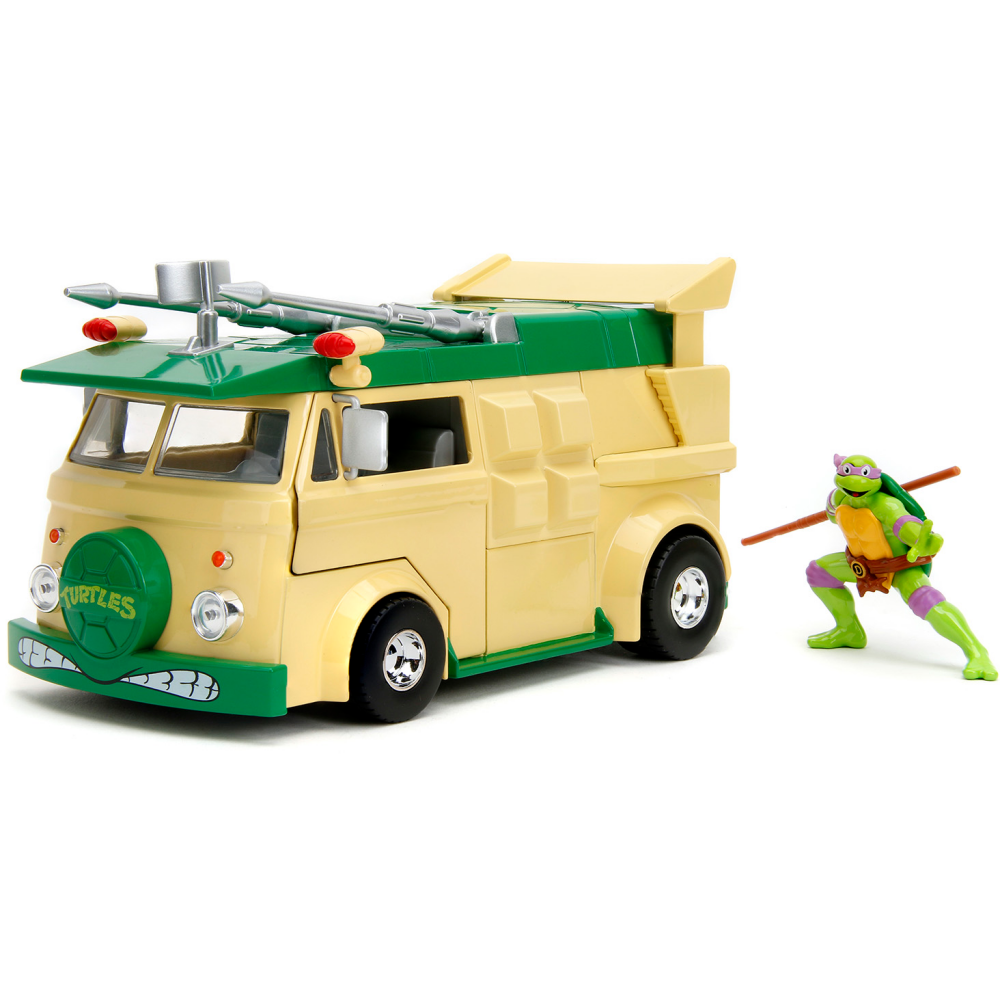 Коллекционная модель с фигуркой Jada Toys TMNT HWR Party Wagon (34529)