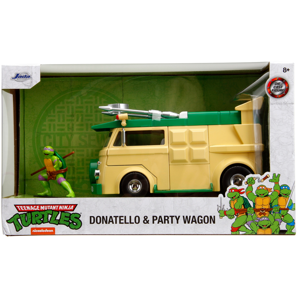 Коллекционная модель с фигуркой Jada Toys TMNT HWR Party Wagon (34529) - фото 6