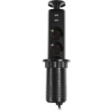 Сетевой удлинитель PREMIER Vertical 3R USB Black, 1.8м (PX/BL-VRT-3R-2USB-BLK)