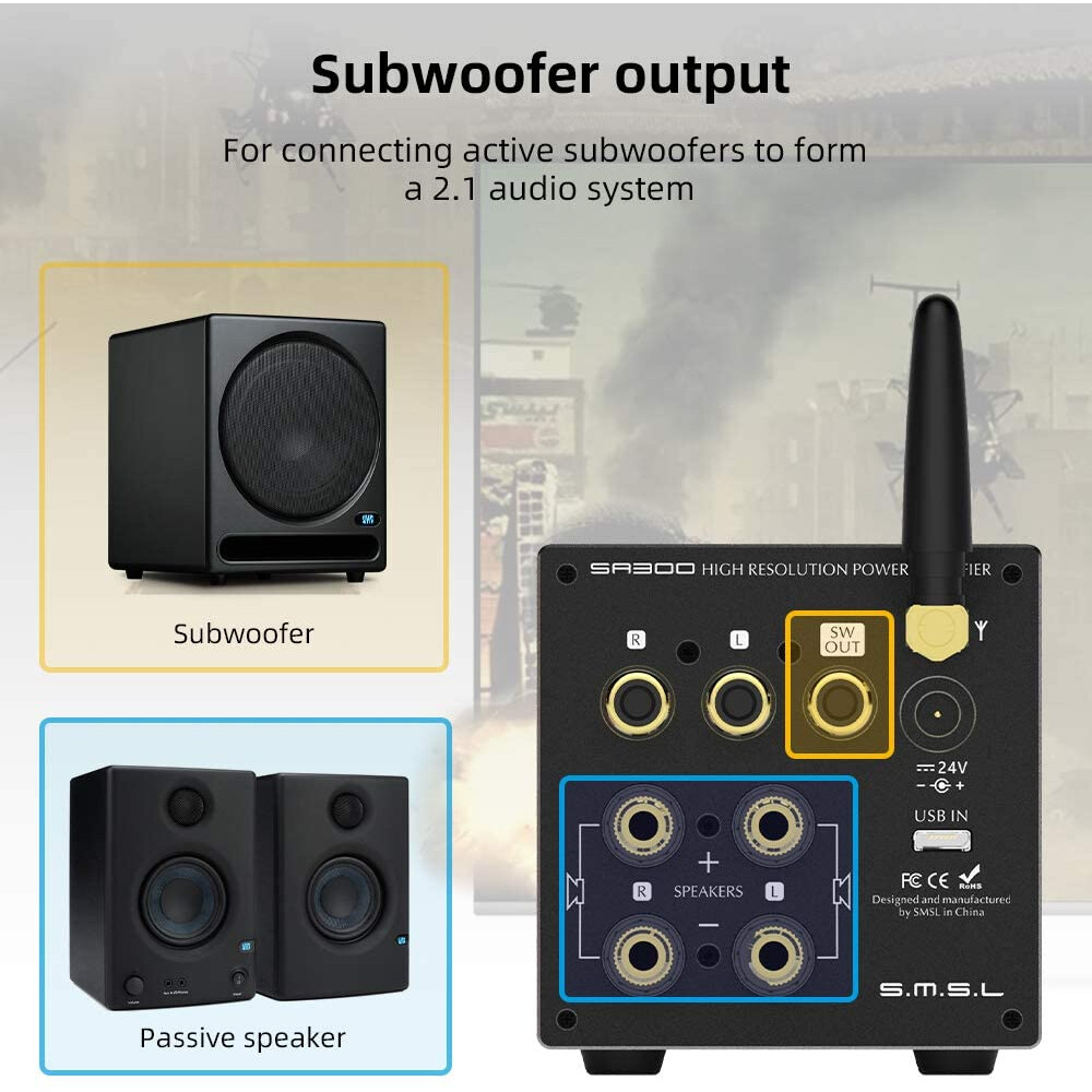Усилитель S.M.S.L. SA300 Black - фото 4