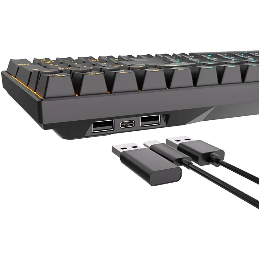 Клавиатура Royal Kludge RK100 Black (Brown Switch) - фото 6