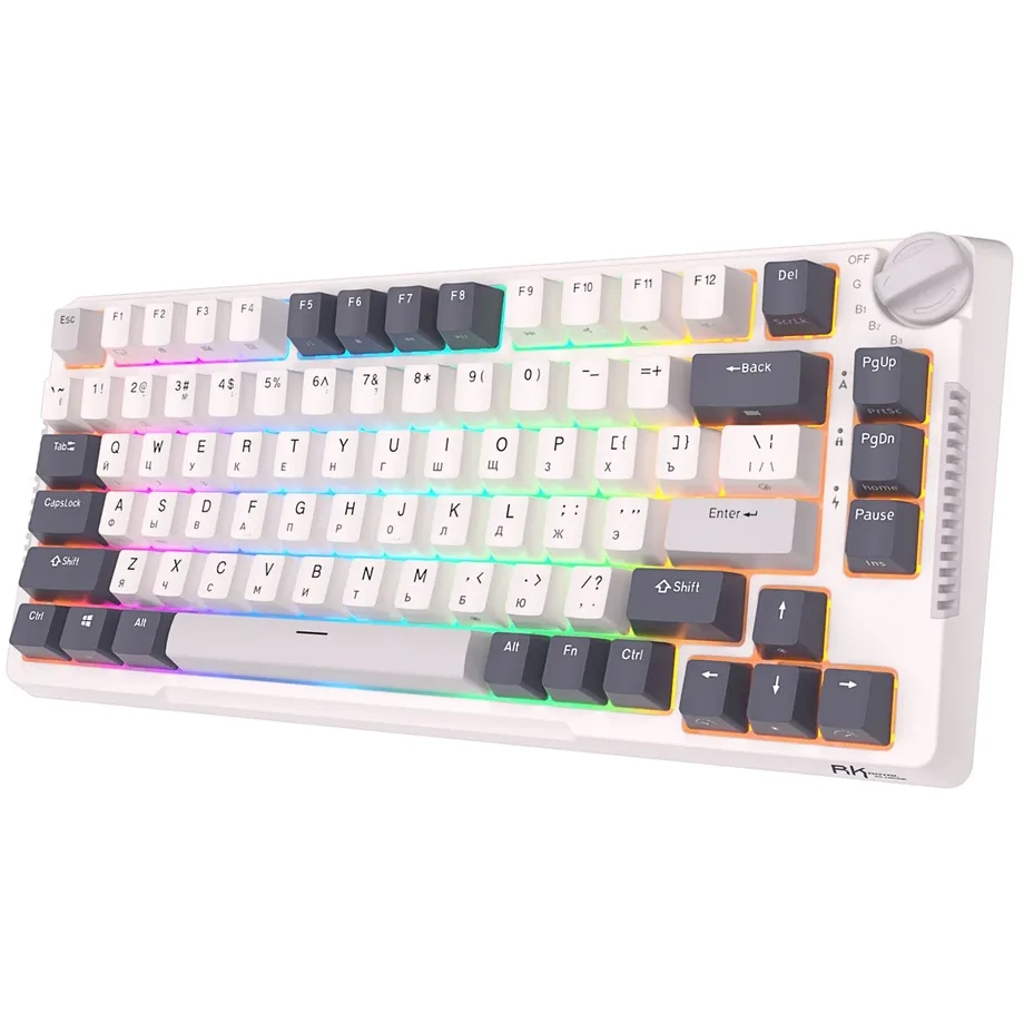 Клавиатура Royal Kludge RKH81 White Night (Sky Cyan Switch) - 6935280818516/24104 - фото 2