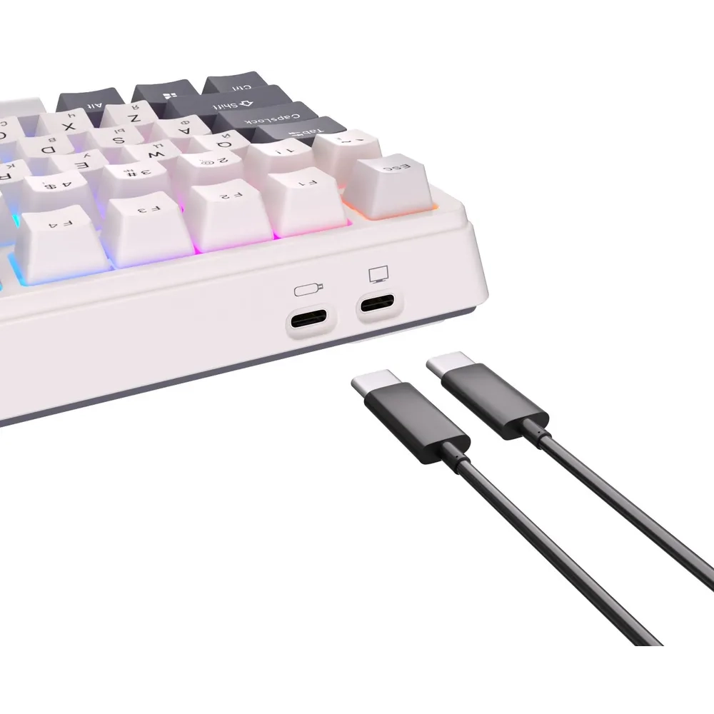 Клавиатура Royal Kludge RKH81 White Night (Sky Cyan Switch) - 6935280818516/24104 - фото 8