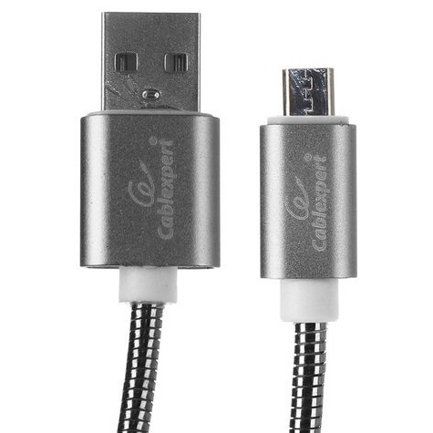 Кабель USB A (M) - microUSB B (M), 1.8м, Gembird, CC-G-mUSB02Gy-1.8M
