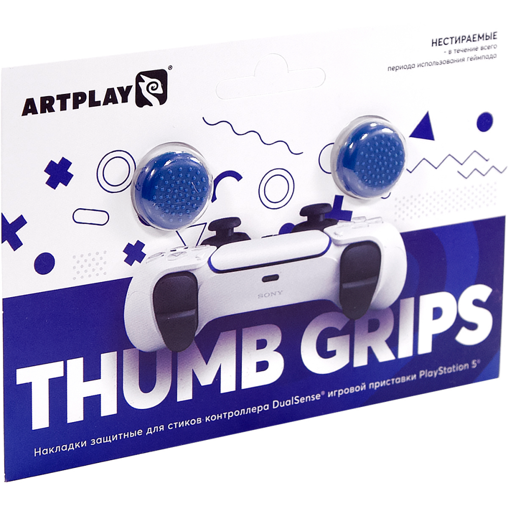 Накладки на стики Artplays Thumb Grips Blue для PS5 (ART35) - фото 2
