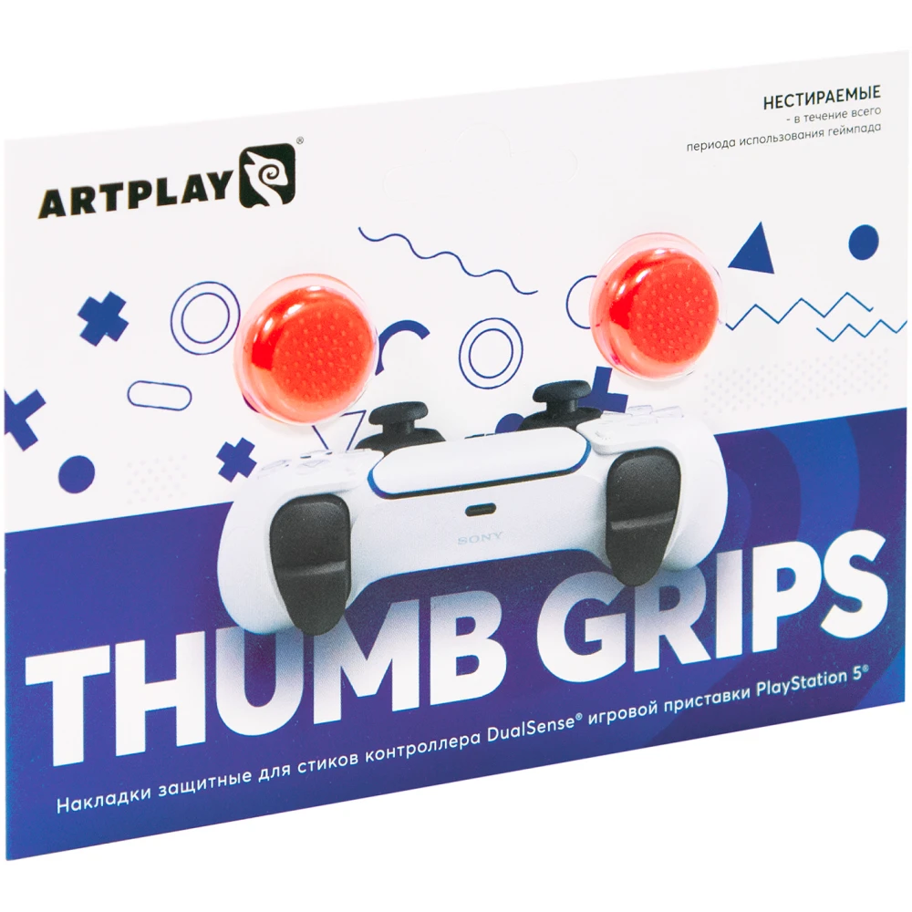 Накладки на стики Artplays Thumb Grips Red для PS5 - ART34 - фото 2
