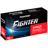 Видеокарта AMD Radeon RX 7700 XT PowerColor Fighter 12Gb (RX7700XT 12G-F/OC)