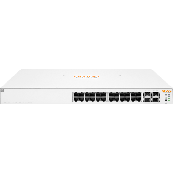 Коммутатор (свитч) HPE JL684B Instant On 1930 24G Class4 PoE 4SFP/SFP+ 370W