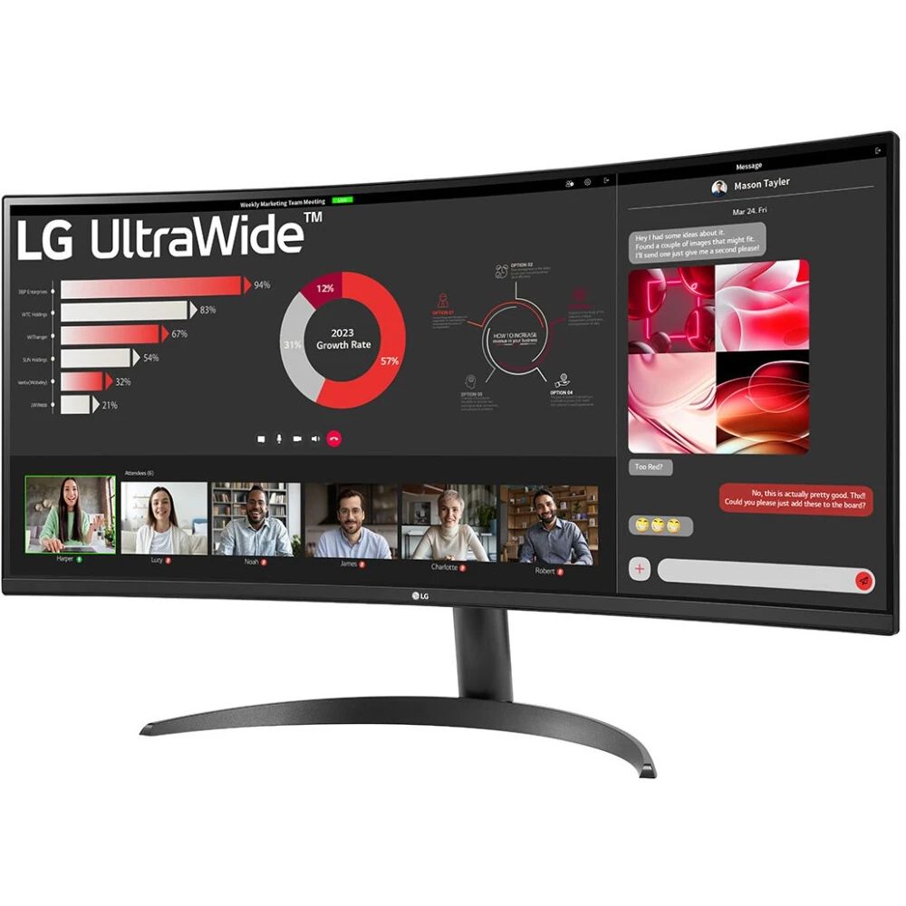Монитор LG 34" 34WR50QC-B UltraWide - фото 2