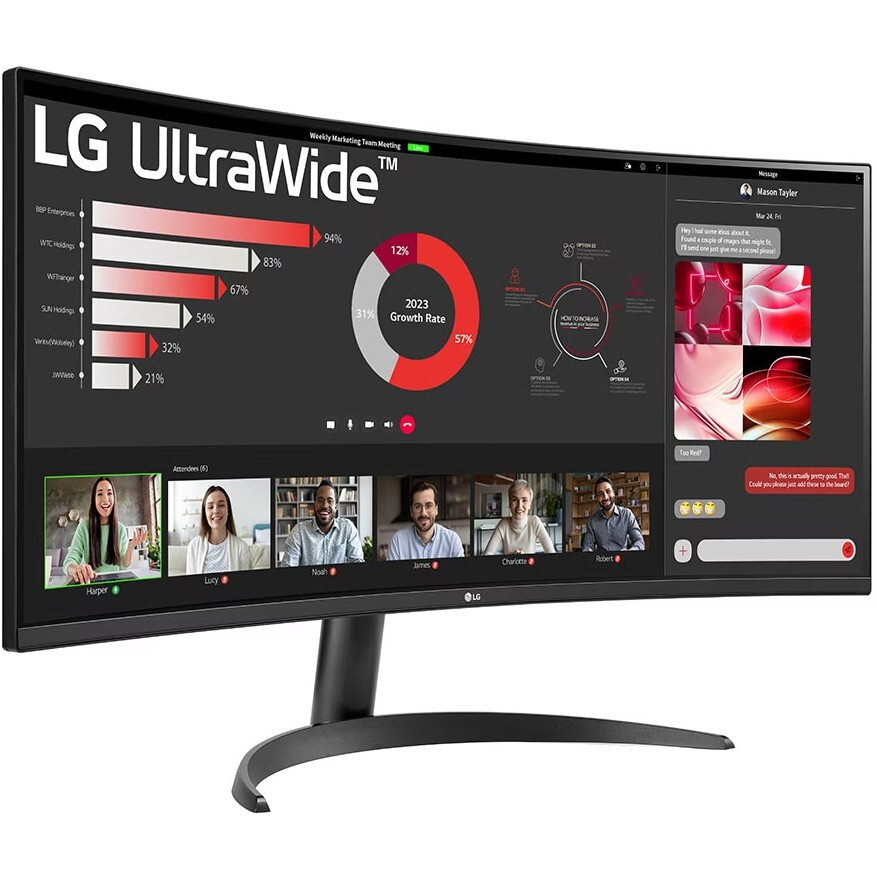Монитор LG 34" 34WR50QC-B UltraWide - фото 3