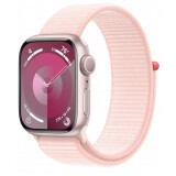 Умные часы Apple Watch Series 9 45mm Pink Aluminum Case with Light Pink Sport Loop (MR9J3LL/A)