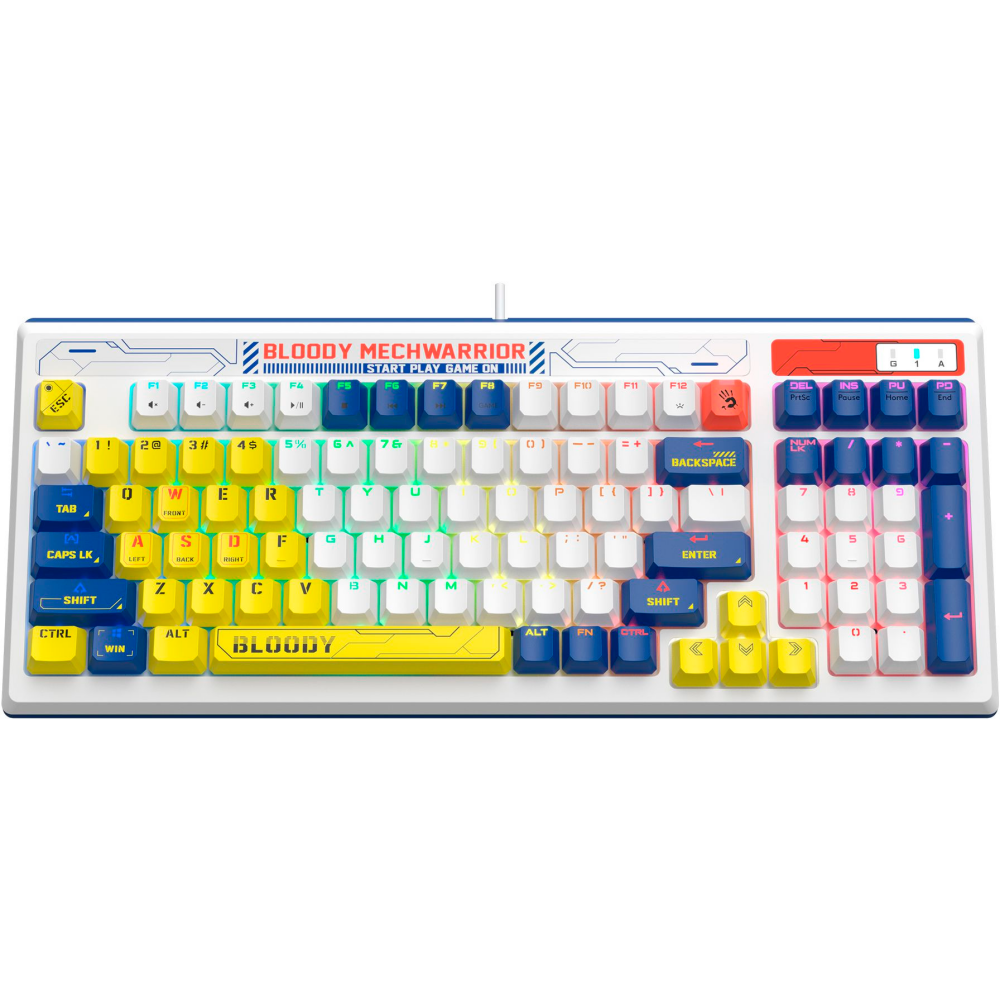Клавиатура Bloody B950 Blue/White - фото 6