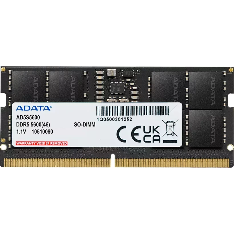 Оперативная память 16Gb DDR5 5600MHz ADATA SO-DIMM (AD5S560016G-S)