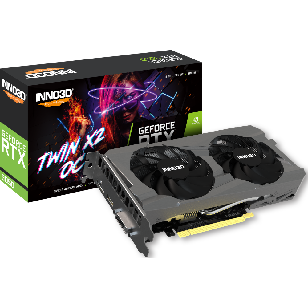 Видеокарта NVIDIA GeForce RTX 3050 INNO3D Twin X2 OC V2 8GB (N30502-08D6X-1711VA41) - фото 2